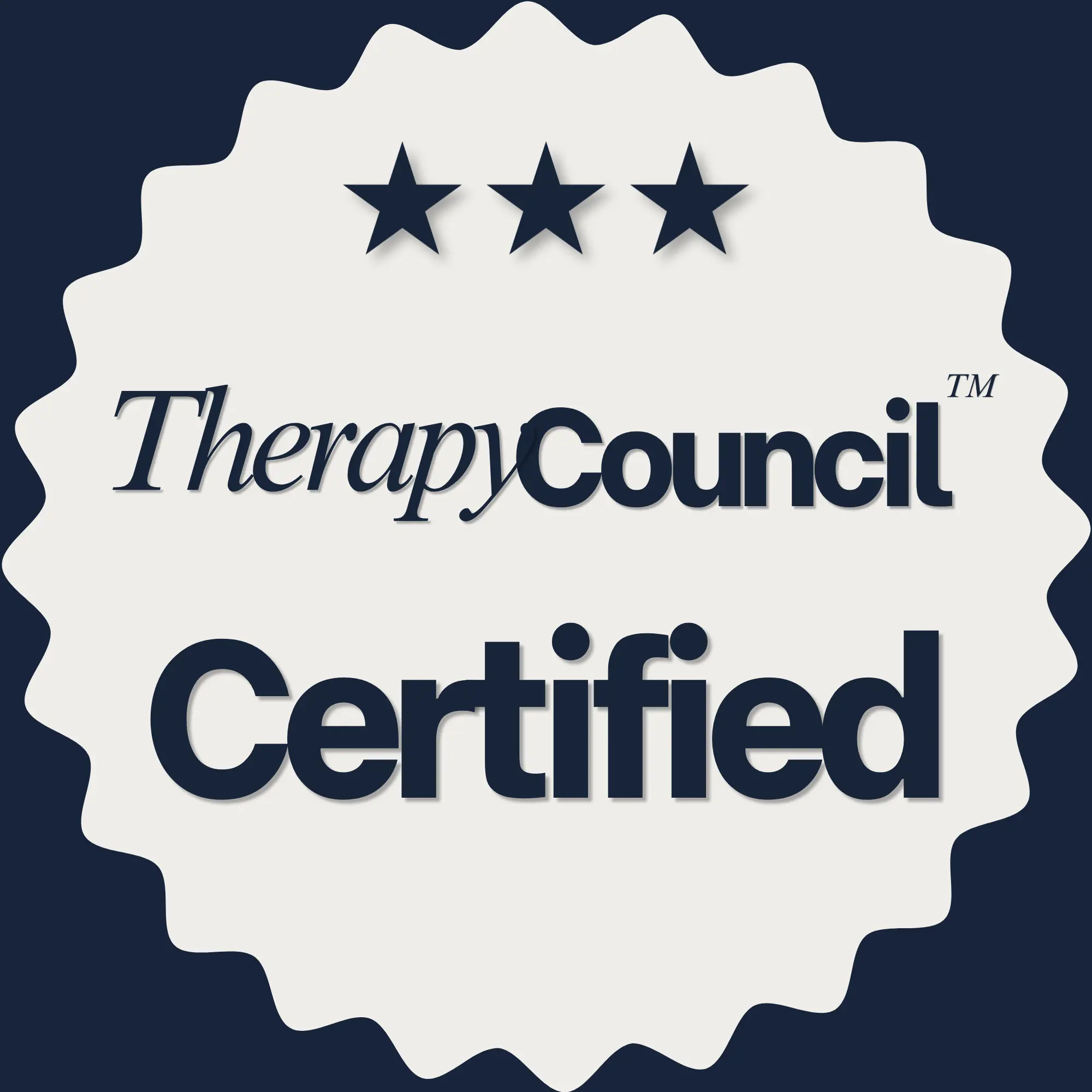 Therapy Council Certified seal